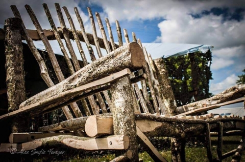 Wooden bench